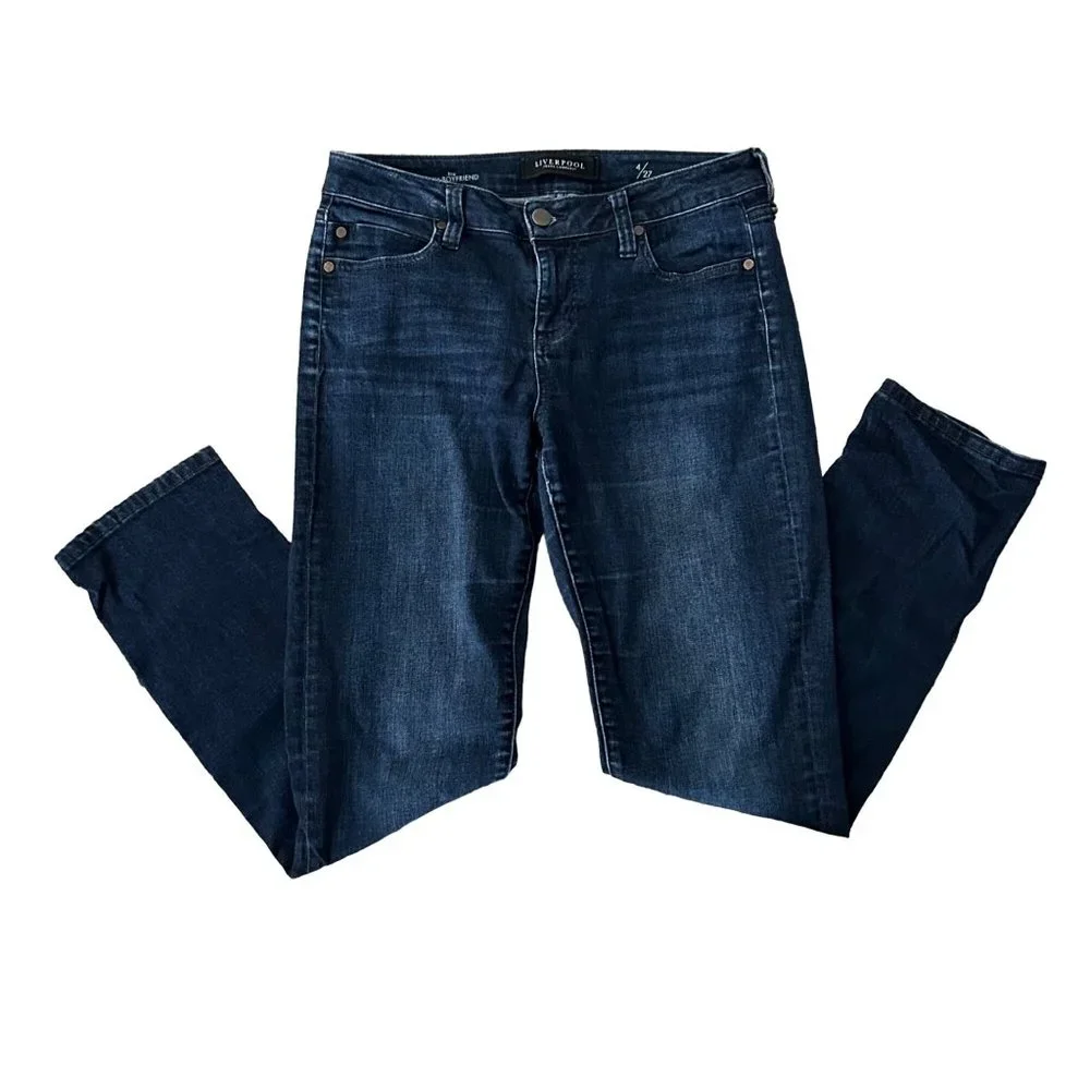 Liverpool Jeans Company The Slim Boyfriend Denim Blue Jeans Size 4 - Picture 2 of 11